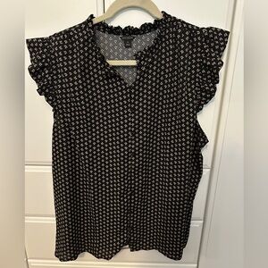 Ann Taylor mixed media top XXL